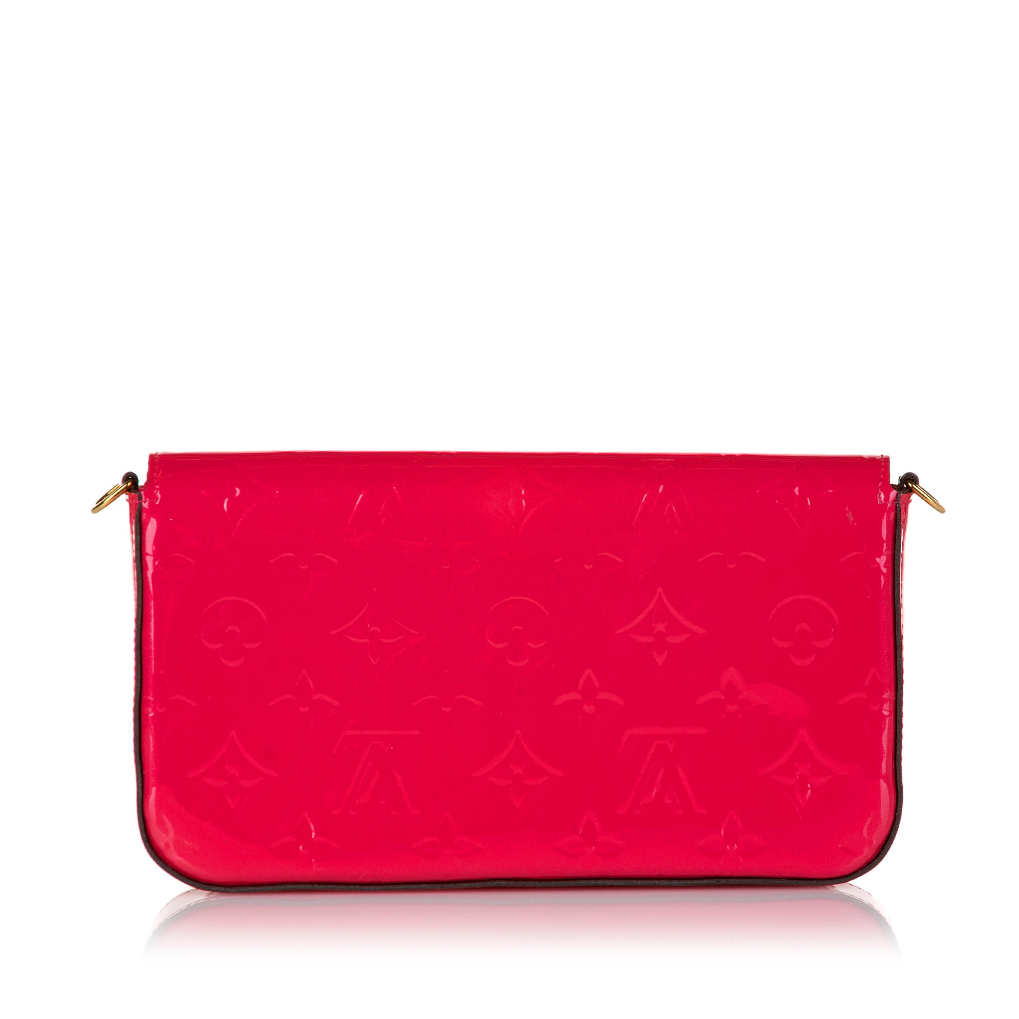 Louis Vuitton Monogram Vernis Pochette Felicie Red in 2023