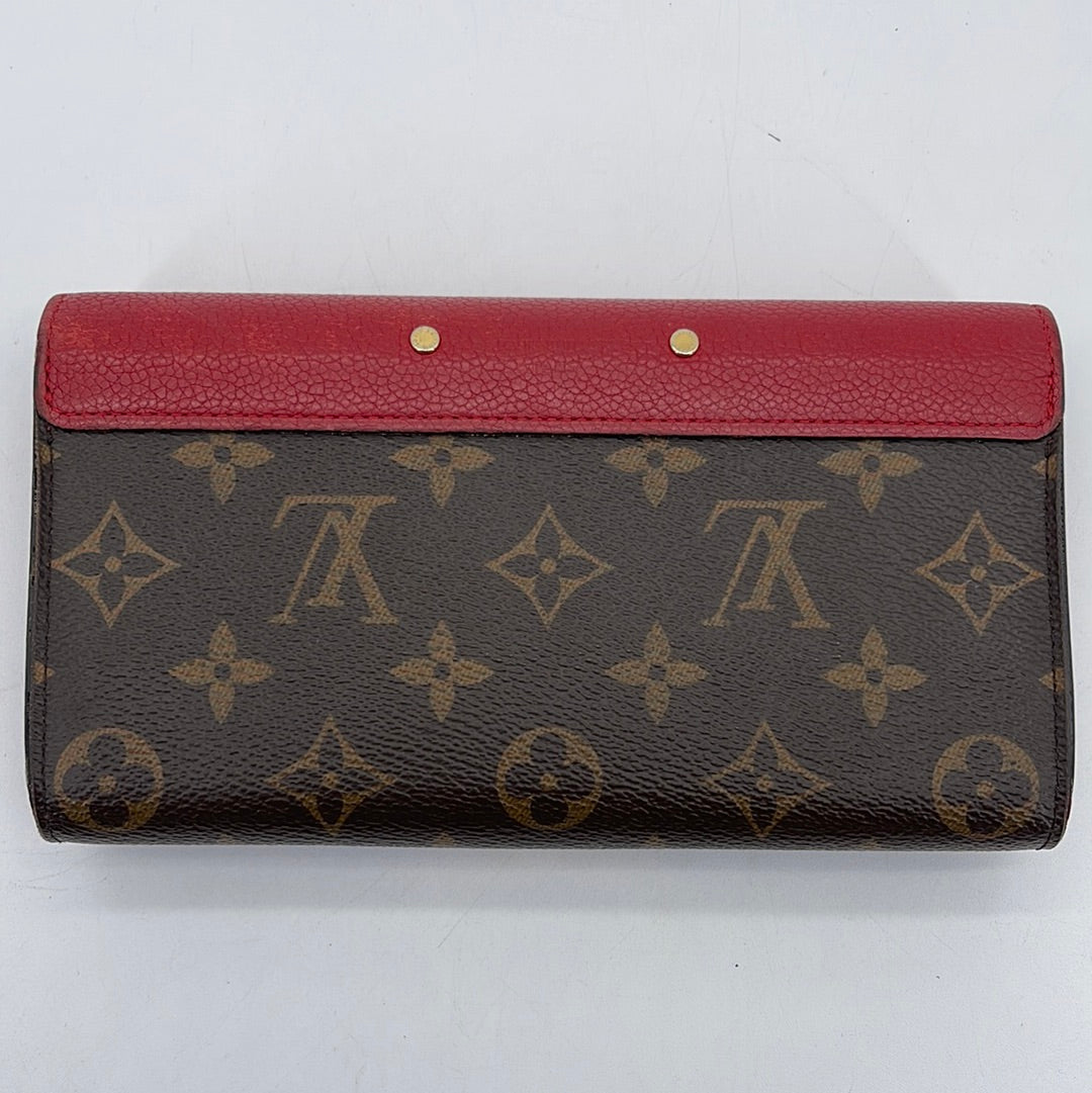 Louis Vuitton - Authenticated Pallas Wallet - Leather Brown For Woman, Good condition
