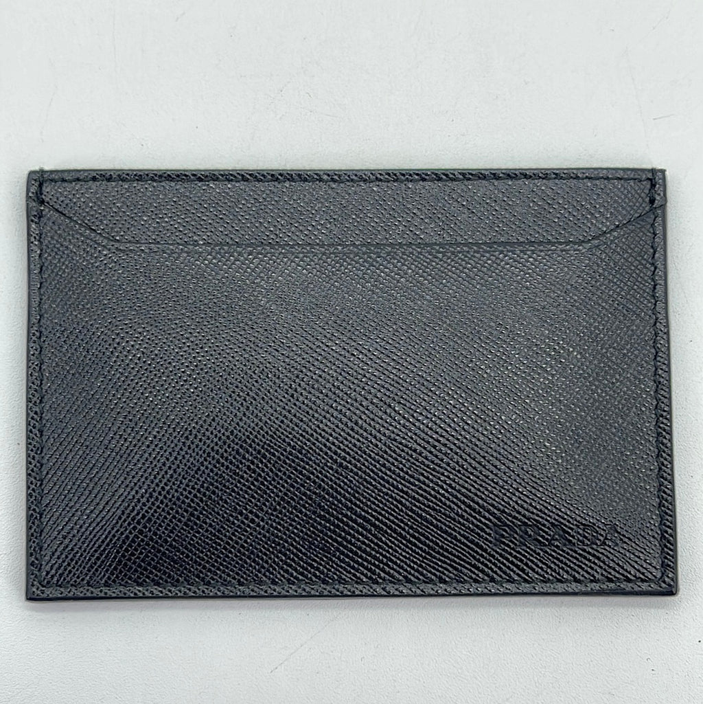 PRELOVED Prada Black Saffiano Leather Card Case MBVTJG7 110123