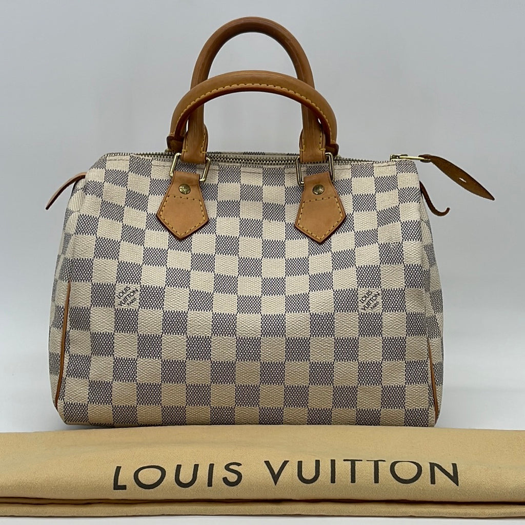 Preloved Louis Vuitton Damier Azur Speedy 25 Bag SP0120 110123