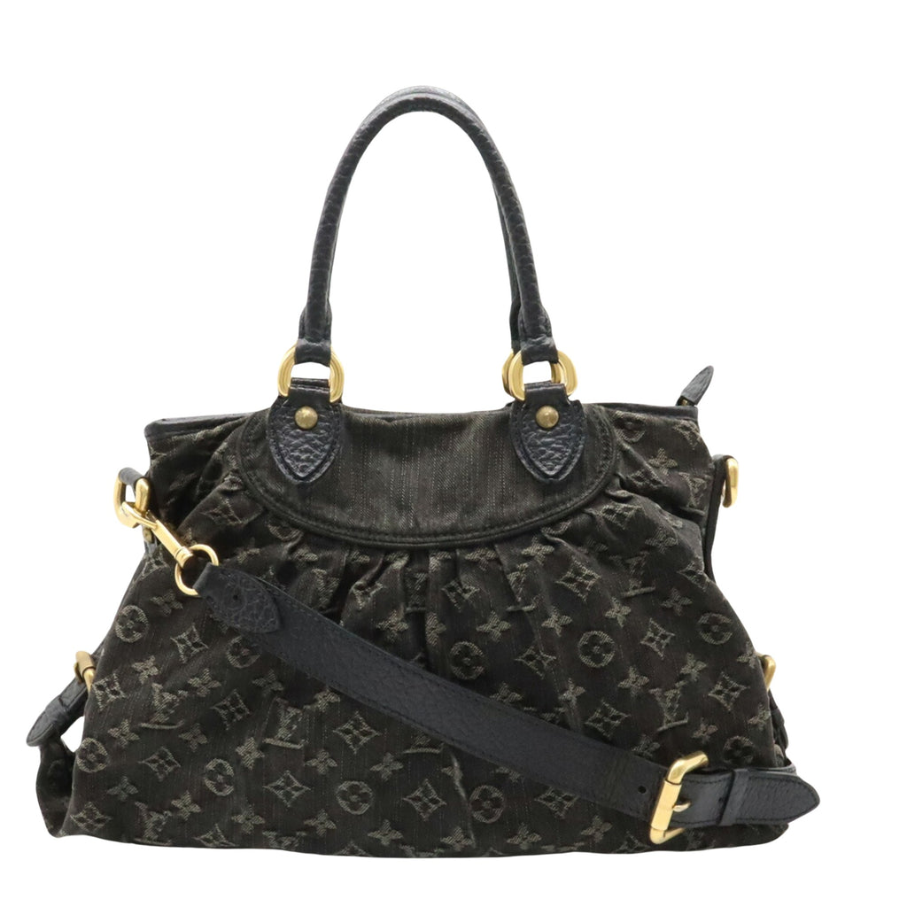 Preloved Louis Vuitton Black Denim Neo Cabby MM Bag MMWBCR6 032724 G