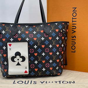 Louis Vuitton Poker Black Multicolor Game On Monogram Neverfull MM 21L1117