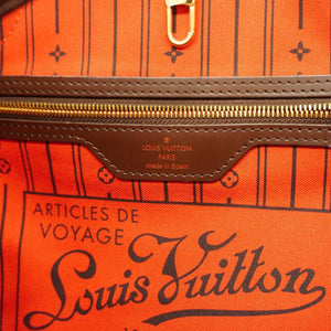 Preloved  Louis Vuitton Damier Ebene Neverfull MM Tote Bag - Red Interior 3D7KXT6 032624 G