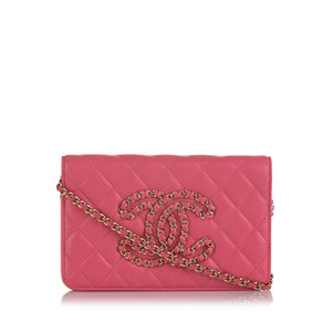 Chanel Trendy CC Wallet on Chain Quilted Lambskin Pink 2324521