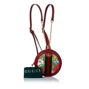 Preloved Gucci Ophidia Round Floral Backpack Bag 051523