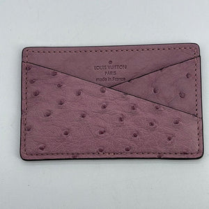 Preloved Louis Vuitton Lilac Ostrich Card Holder BWCYR97 091023
