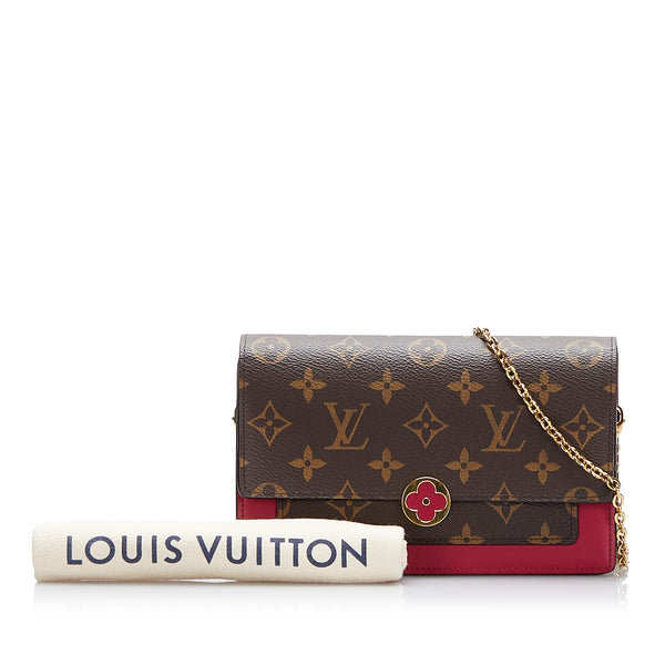 Louis Vuitton Monogram Vernis Cherrywood Chain Wallet
