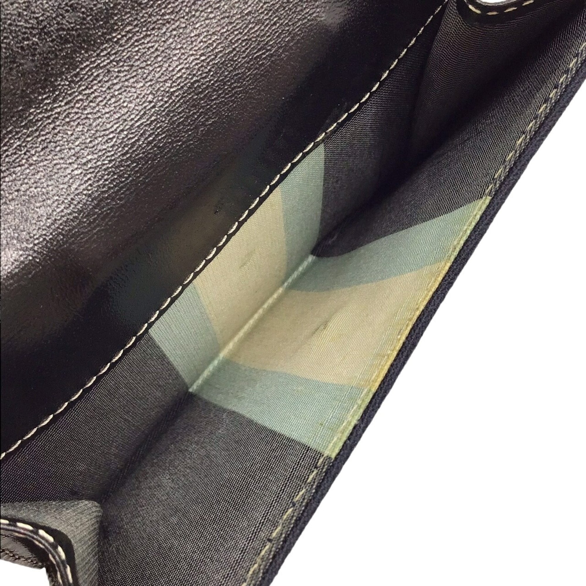 Preloved Fendi Navy Canvas Bifold Wallet 3TY74G9 071124 G