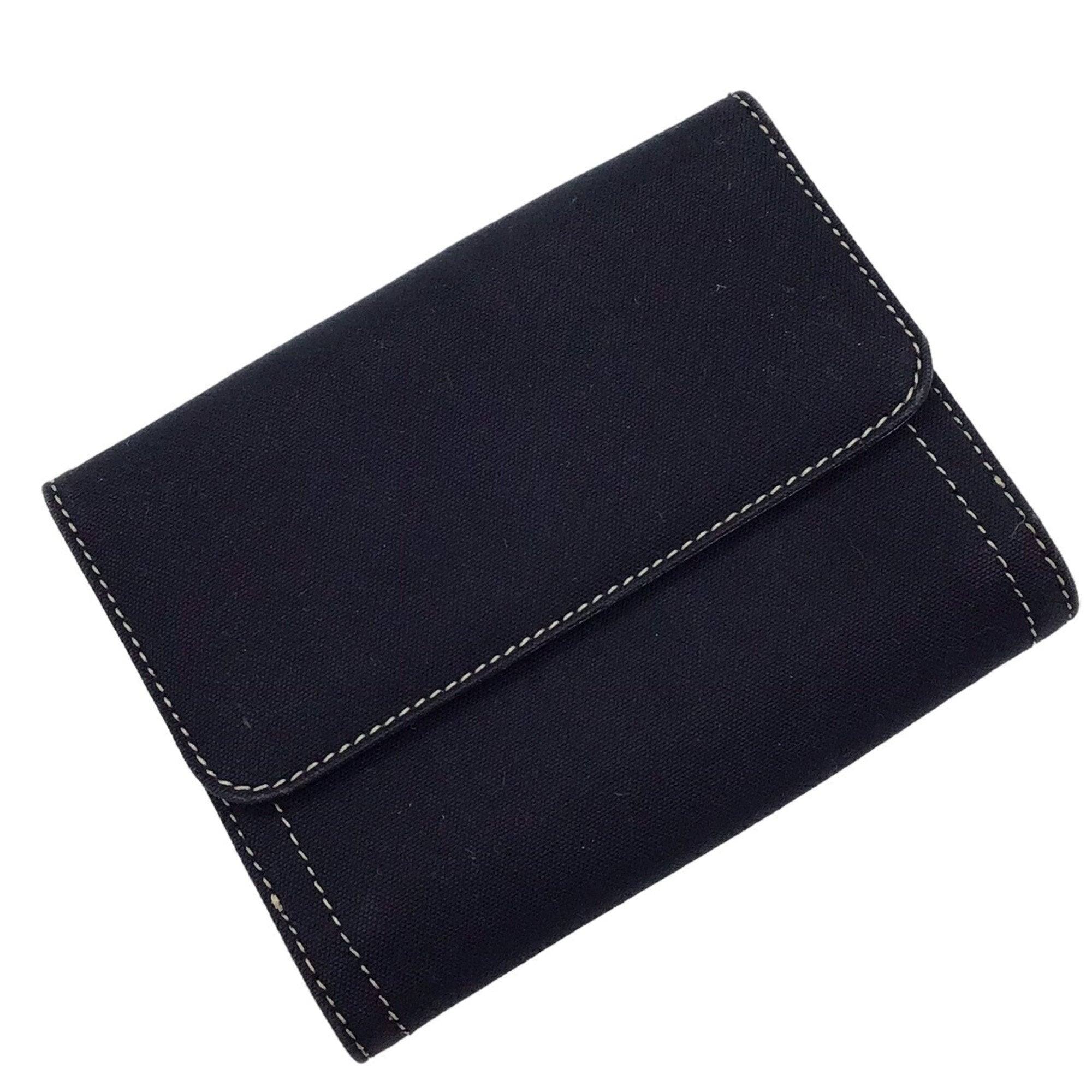 Preloved Fendi Navy Canvas Bifold Wallet 3TY74G9 071124 G