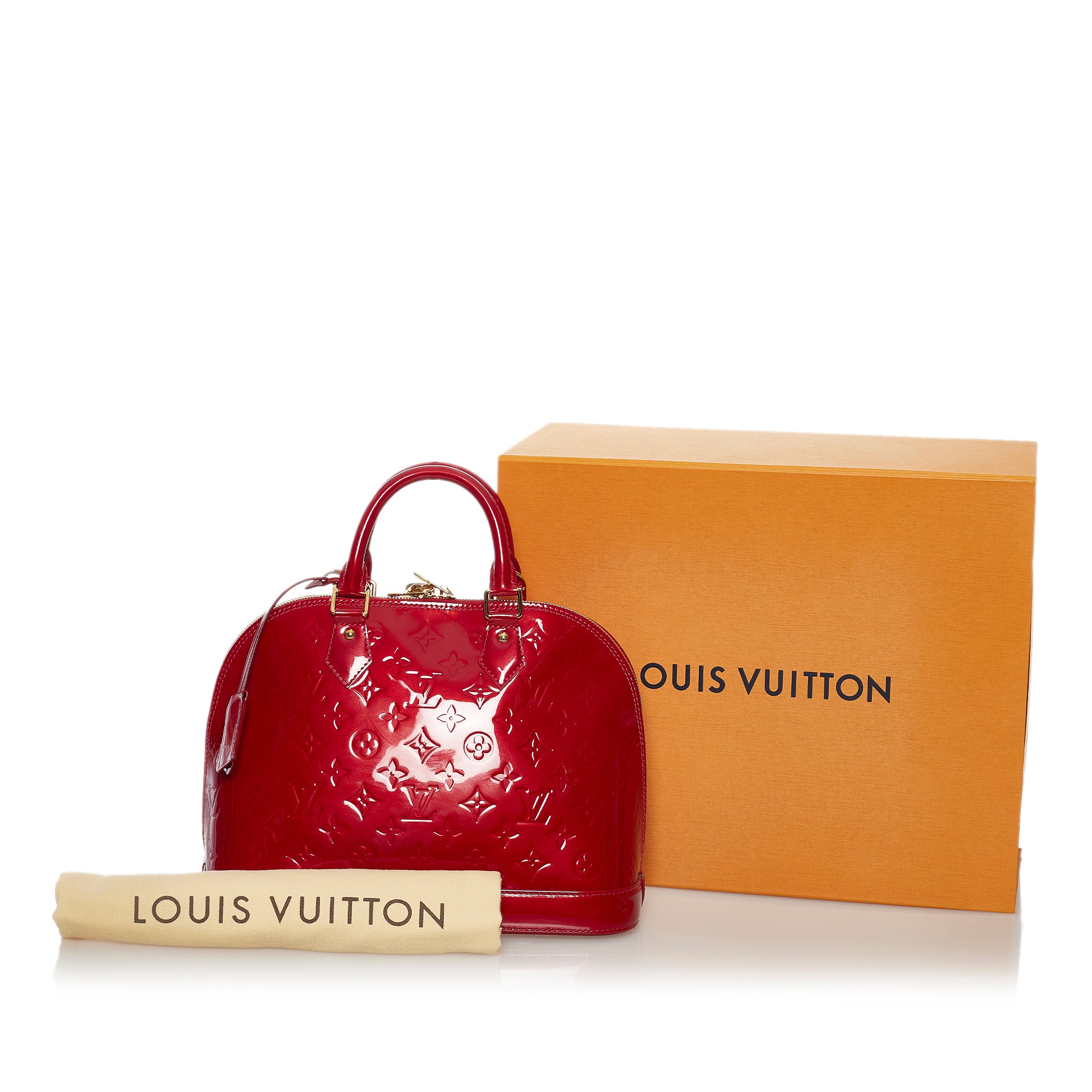 Louis Vuitton Monogram Vernis Alma mm Red