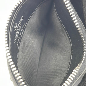 Preloved VALENTINO Black Leather VLTN Card Holder H4R378T 032224 P