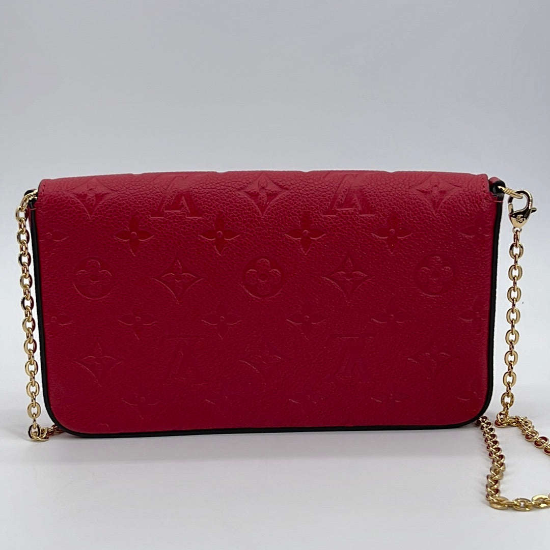 Louis Vuitton Red Empreinte Twice Crossbody