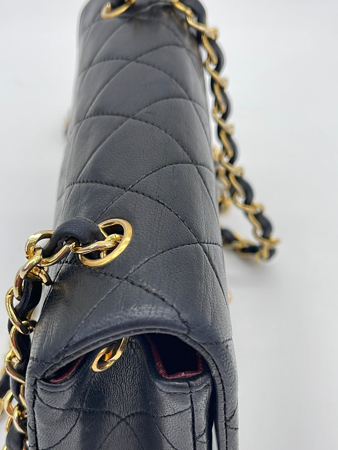 Preloved Chanel Black Quilted Lambskin Full Single Flap Shoulder Bag 1824880 110223
