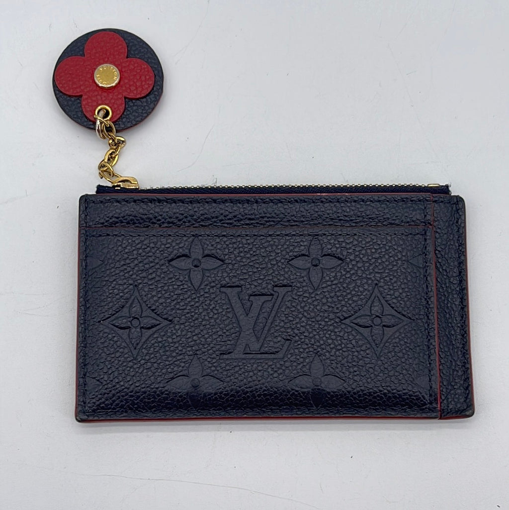 Preloved Louis Vuitton Marine Rouge Empriente Flower Zip Coin Card Holder (H) GCHMXWV 022324