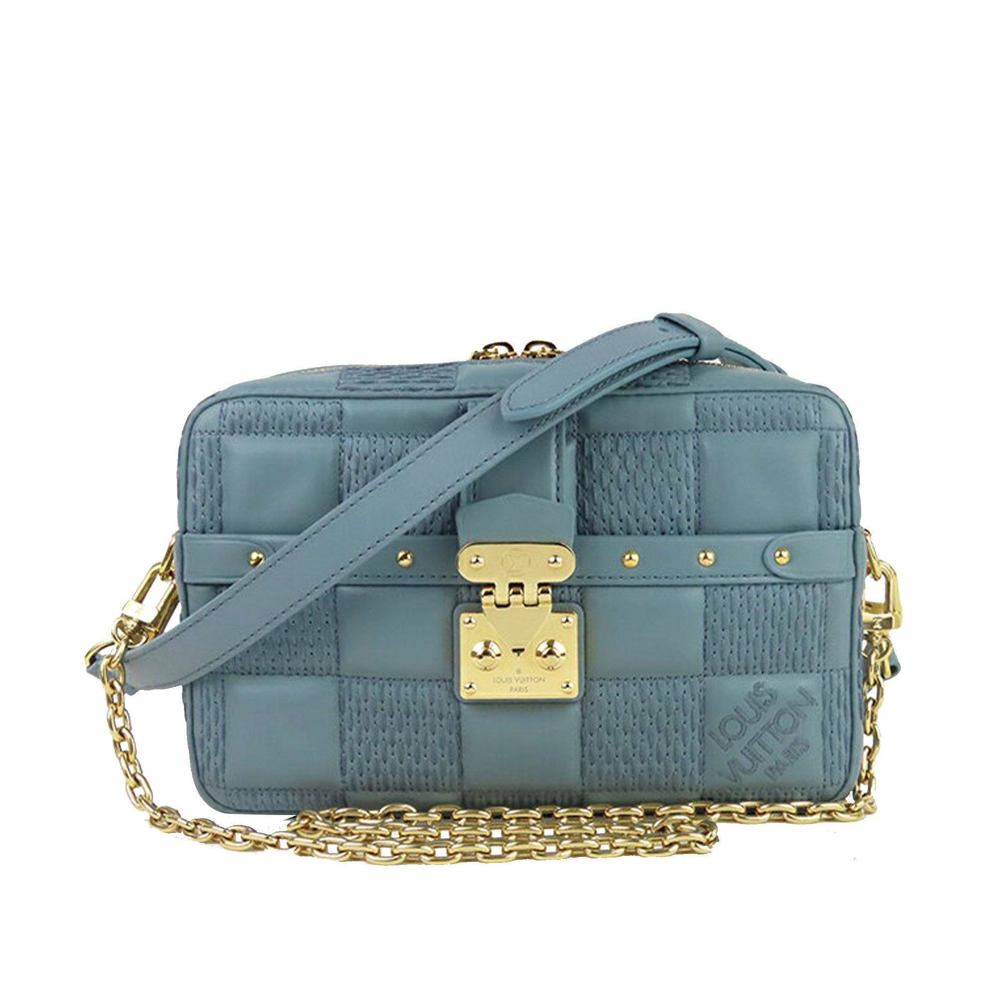 Louis Vuitton Alma BB Quilted Blue Glacier in Calfskin Leather with  Gold-tone - US