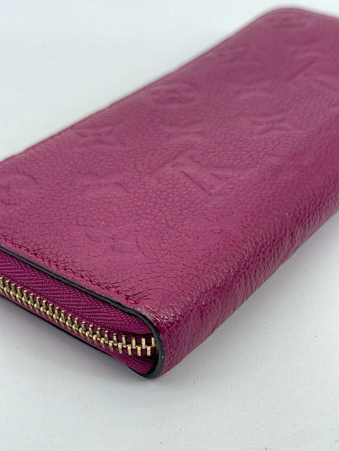 Preloved Louis Vuitton Pink Monogram Empreinte Portefeuille Clemence Wallet TN0116 092923