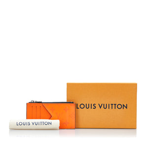 Preloved Louis Vuitton Monogram Taigarama Orange Coin Card Holder TH1220 020124 ❤️