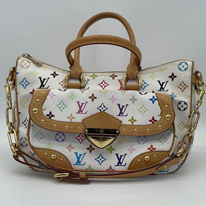 Preloved Louis Vuitton White Multicolor Monogram Rita Handbag RGDK94G 032224 P