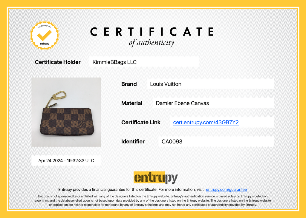 Preloved Louis Vuitton Damier Ebene Pochette Cles Coin Pouch 43GB7Y2 042424 H