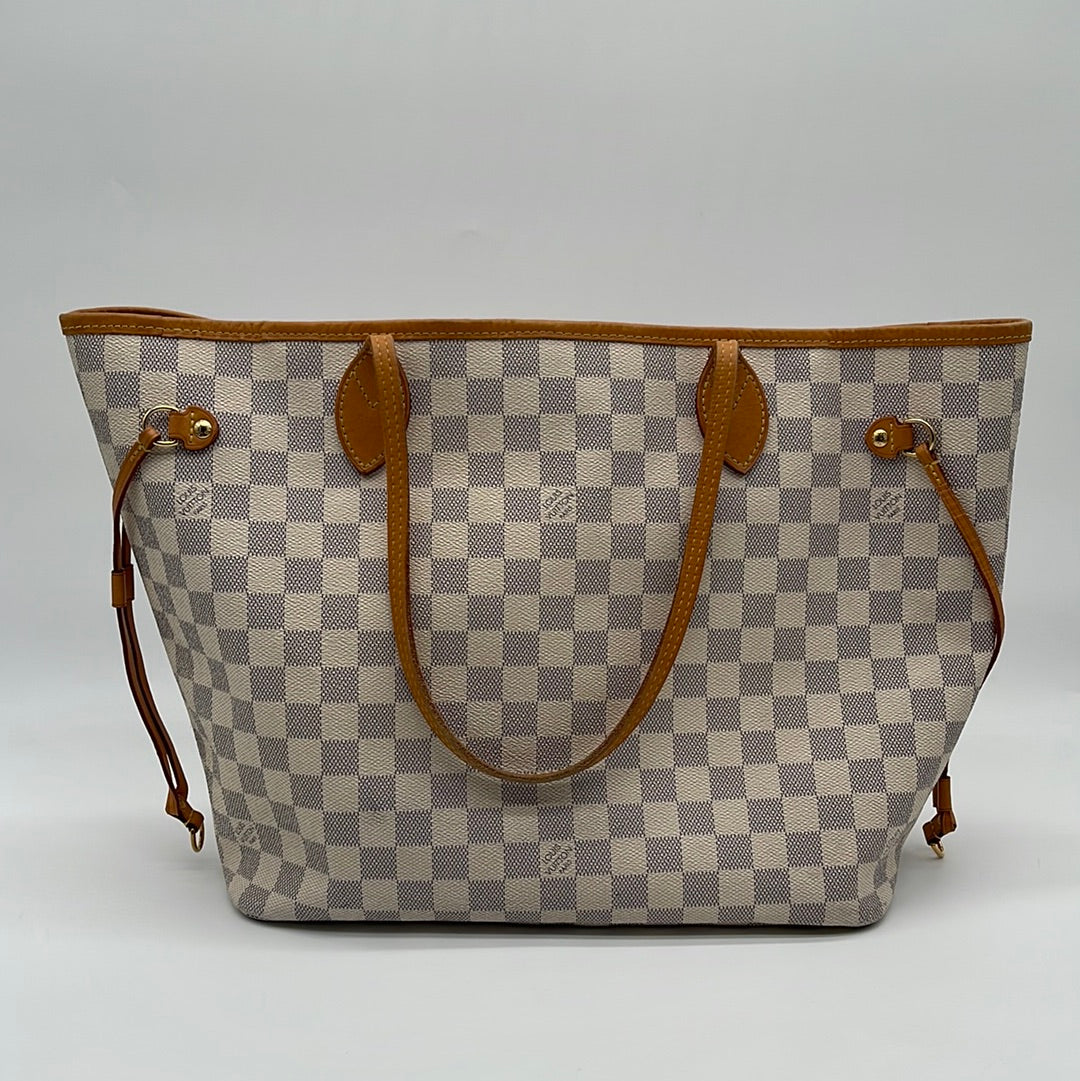 Preloved Louis Vuitton Damier Azur Neverfull MM Tote Bag SD0176 020524