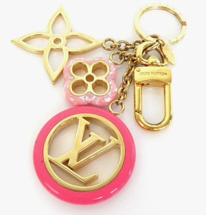 Preloved Louis Vuitton Porto Cles Color Line Charm Key Ring Gold/Pink –  KimmieBBags LLC