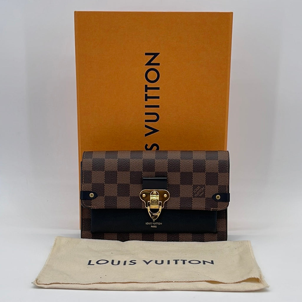 GIFTABLE Preloved Louis Vuitton Damier Ebene Vavin NM Chain Wallet 6V2JRC2 110723