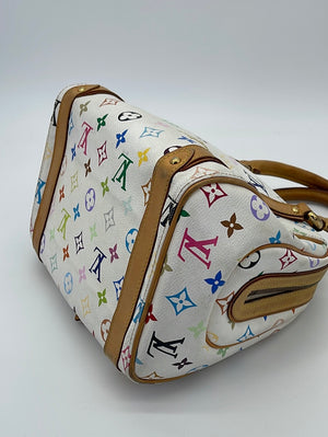 Louis Vuitton White Monogram Multicolore Canvas Priscilla Bag