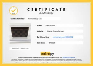 SNEAK PEAK 6 PRELOVED Louis Vuitton Damier Ebene Canvas Card Case SP0025 062323 $50 OFF