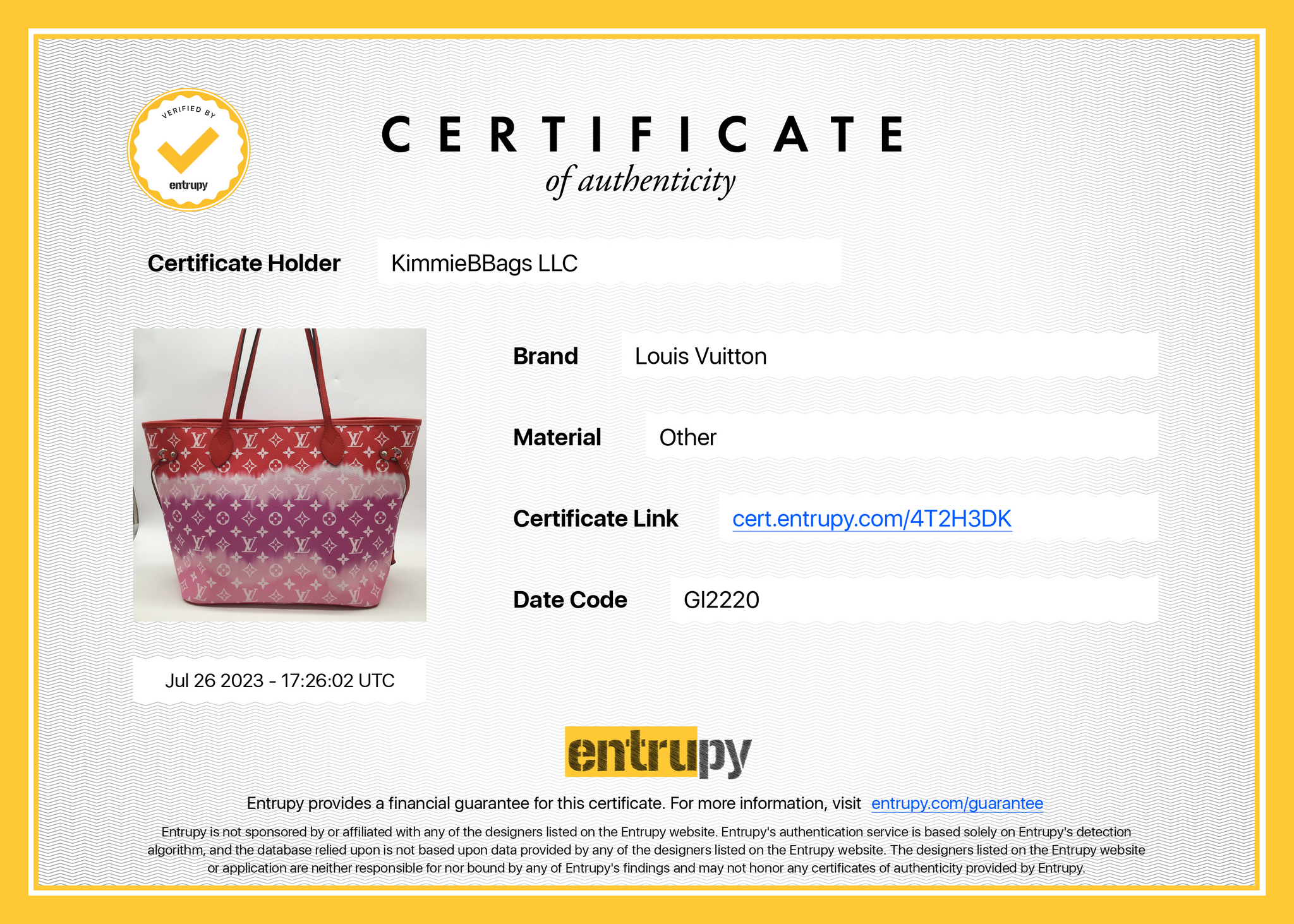 Giftable Preloved Limited Edition Louis Vuitton Neverfull mm Sunrise Pastel Tote MH67VXT 083023 Off