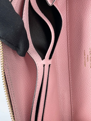 Preloved Louis Vuitton Pink Monogram Empreinte Portefeuille Clemence Wallet TN0116 092923