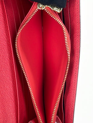 Authenticated Used LOUIS VUITTON Louis Vuitton Portefeuille Sara Bifold  Wallet M61348 Monogram Totem PVC Leather Brown Flamingo Long 