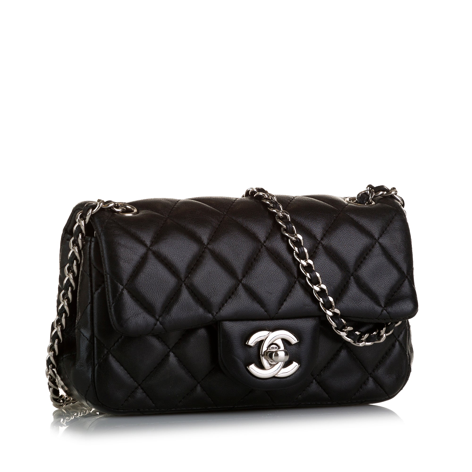 Chanel Black Caviar Vintage Quilted Classic Crossbody Flap Bag