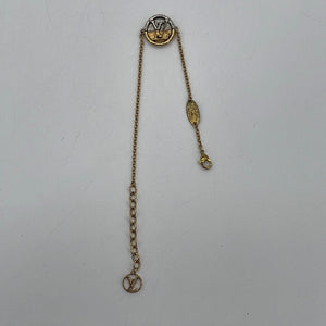 PRELOVED Louis Vuitton Logo Gold and Silver Bracelet VA0230 103023 $100 OFF FLASH