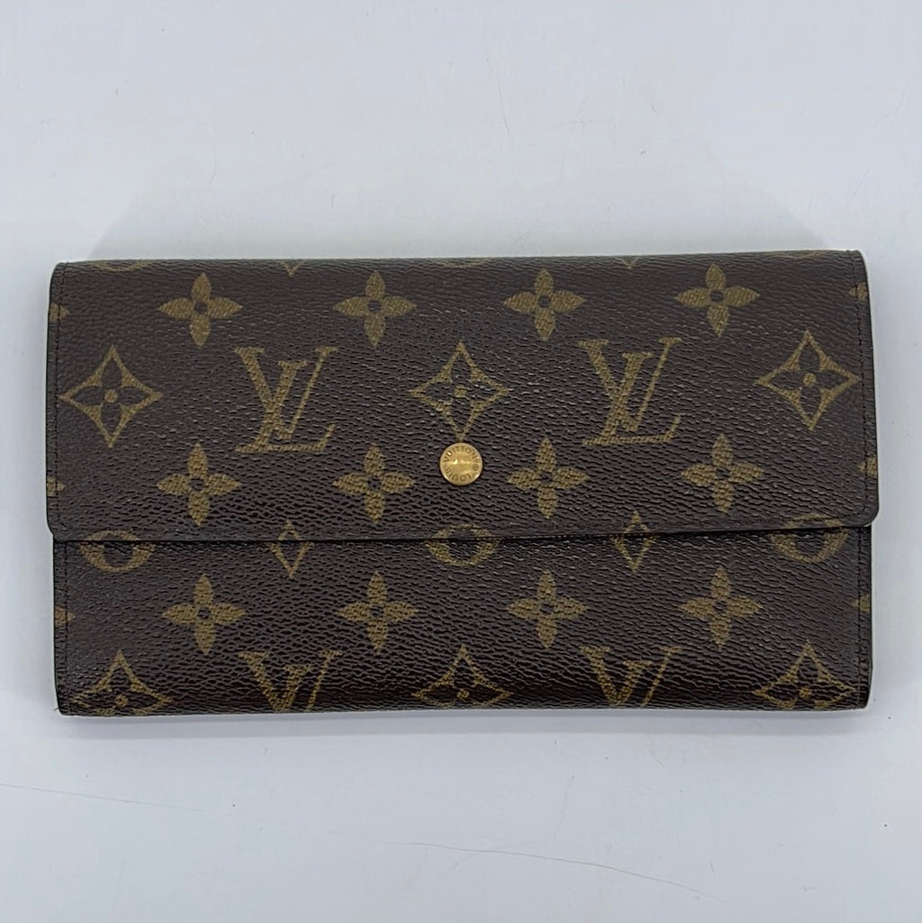 Preloved Louis Vuitton Monogram Porte Tresor International Trifold Long Wallet FL1002 021324
