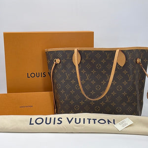 Authenticated used Louis Vuitton Louis Vuitton Monogram Rose Neverfull mm Tote Bag Brown Pink M48613, Women's, Size: (HxWxD): 28cm x 47cm x 14cm /