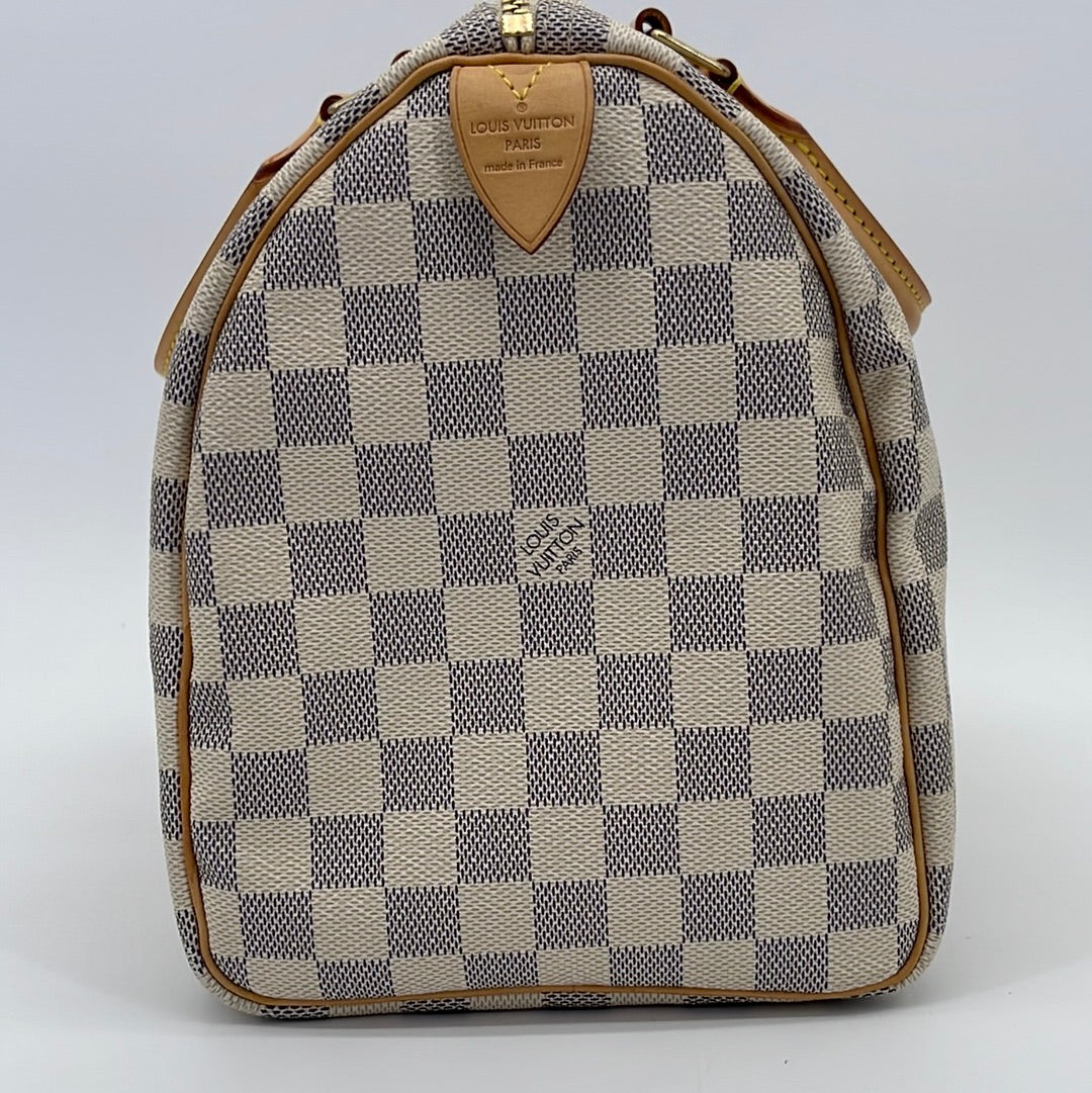 Louis Vuitton, Bags, Soldlouis Vuitton Speedy B 3 Damier Azur