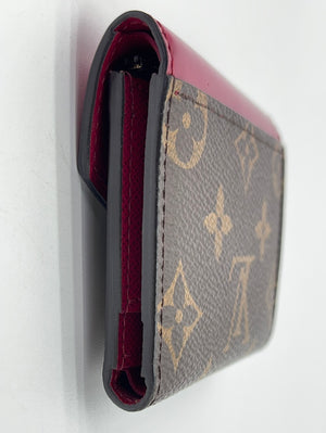 PRELOVED Louis Vuitton Monogram Canvas and Berry Leather Zoe Wallet QGCGC3Y 040924 P