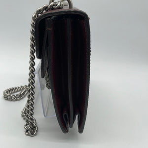 Preloved Gucci Burgundy Leather Dionysus MM Chain Shoulder Bag 400249001998 020524