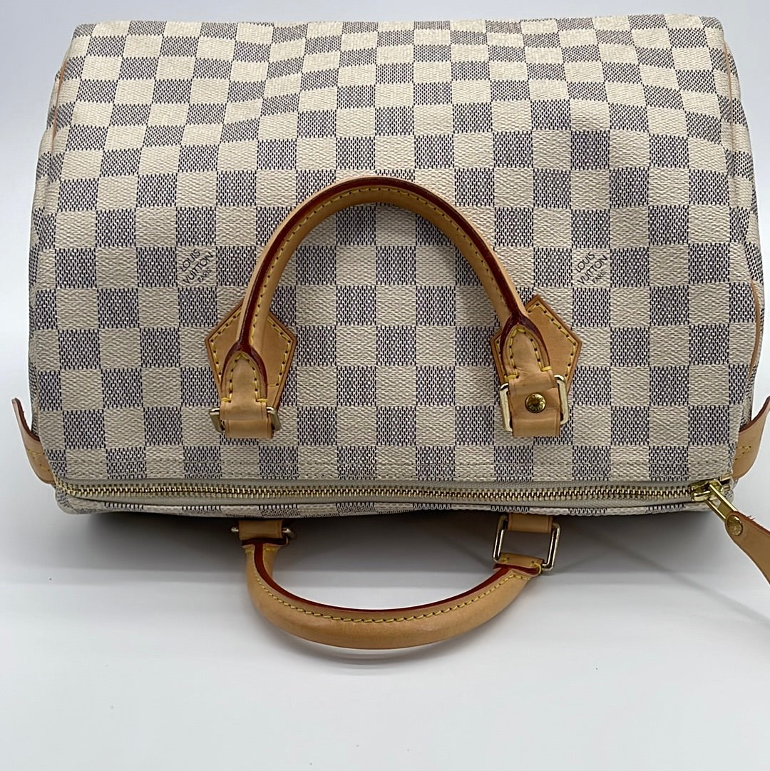 Louis Vuitton, Bags, Soldlouis Vuitton Speedy B 3 Damier Azur