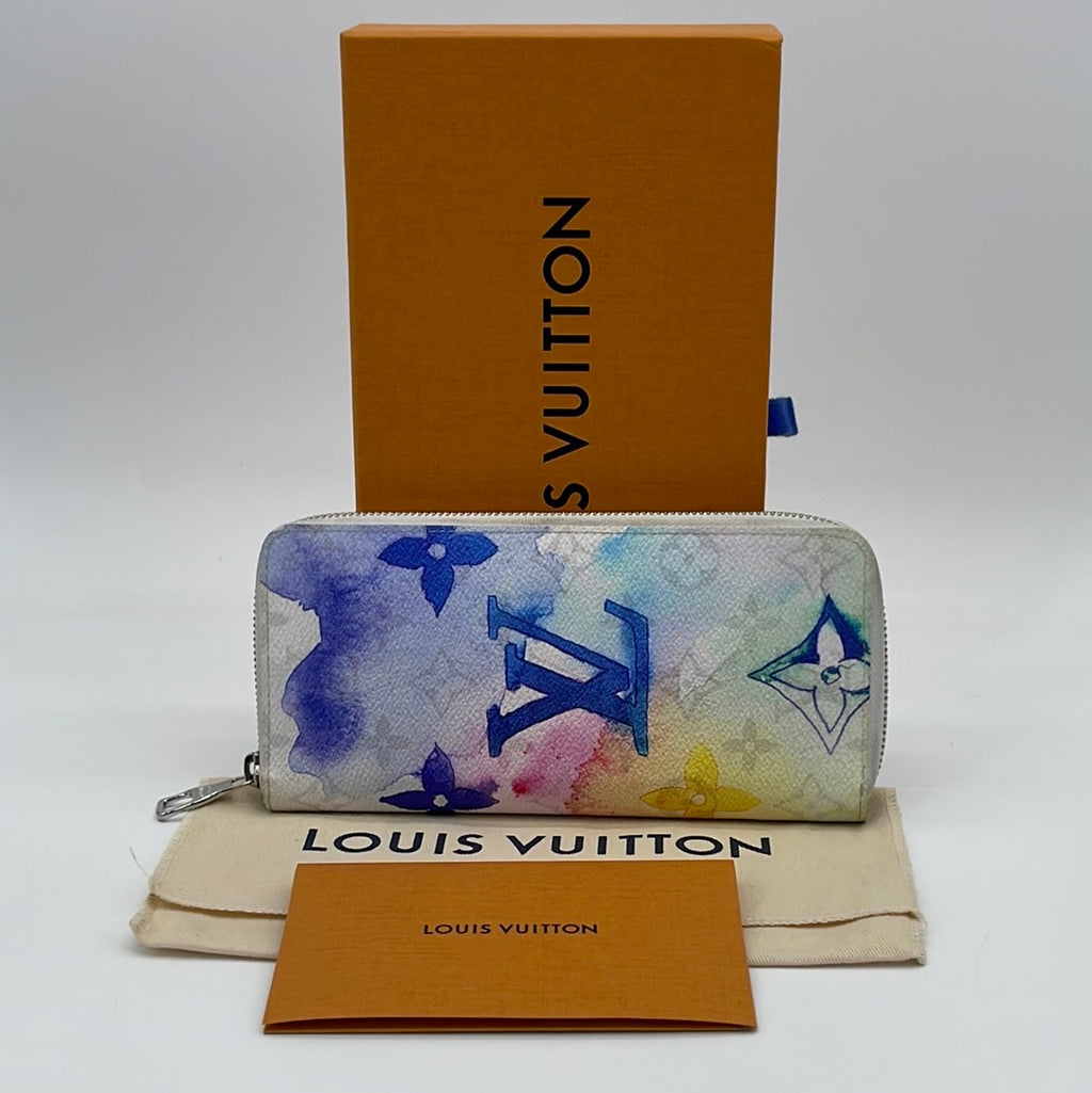 GIFTABLE PRELOVED Louis Vuitton Virgil Abloh Watercolor Zippy Organizer Wallet TDXRH7K 103023
