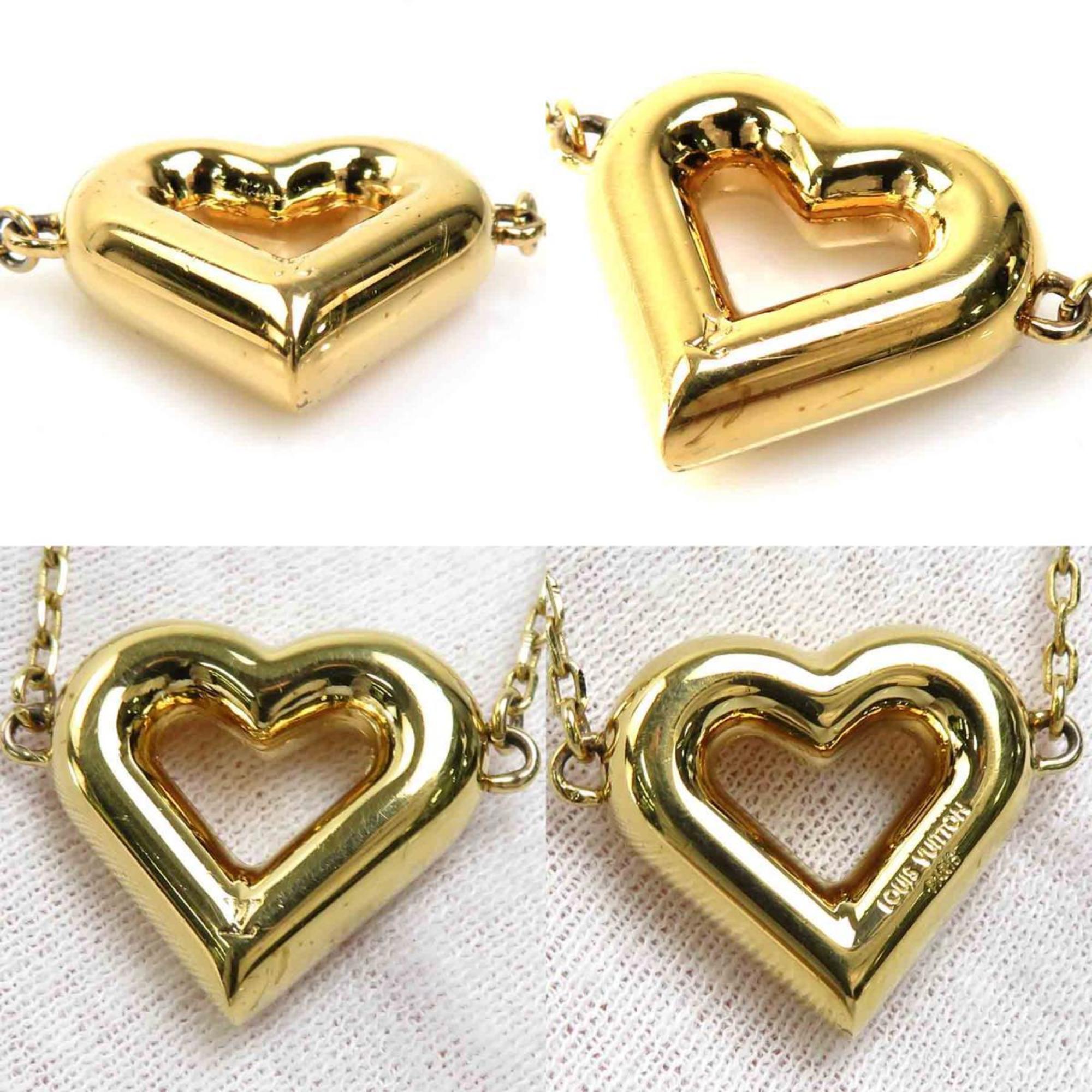 PRELOVED Louis Vuitton Gold LV and Me Heart Bracelet OB1104 012924