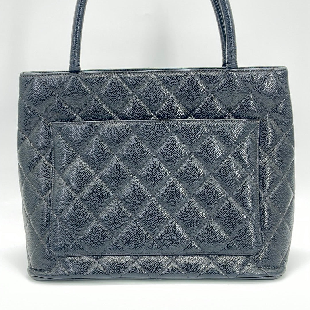 Chanel Reprint Caviar Quilted Medallion Black Tote Bag