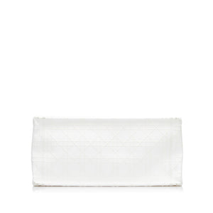 Preloved Christian Dior Medium White Cannage Book Tote 50MA0210 062023 $200 OFF