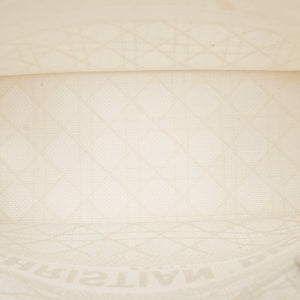 Preloved Christian Dior Medium White Cannage Book Tote 50MA0210 062023 $200 OFF