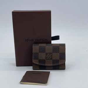 Louis Vuitton Card Holder Damier Ebene Canvas Brown