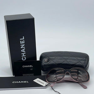 Case CHANEL Sunglasses Black Quilted Authentic Eyeglasses Italy Cc