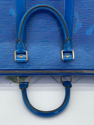 Preloved Louis Vuitton Blue Epi Leather Keepall 45 Bag 9JXTYKJ 040324 H