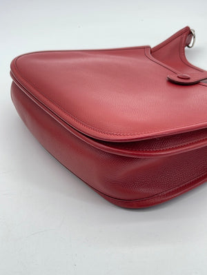 Preloved Hermes Red Evelyn PM Gen II Shoulder Bag 432WW8X 100623