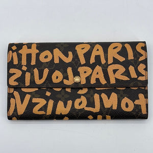 Vintage Louis Vuitton Graffiti Monogram Sarah Wallet 73B9YG4 050124 H