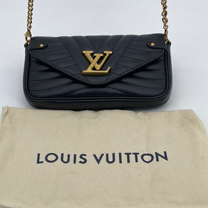 Preloved Louis Vuitton Black Quilted Leather New Wave Chain Bag CQ7XRQ –  KimmieBBags LLC